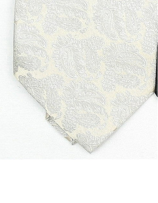 Cream Paisley Neck Tie - Men's Tuxedo USA