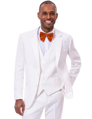 Mens Vested Paisley Prom & Wedding Suit in White - Men's Tuxedo USA