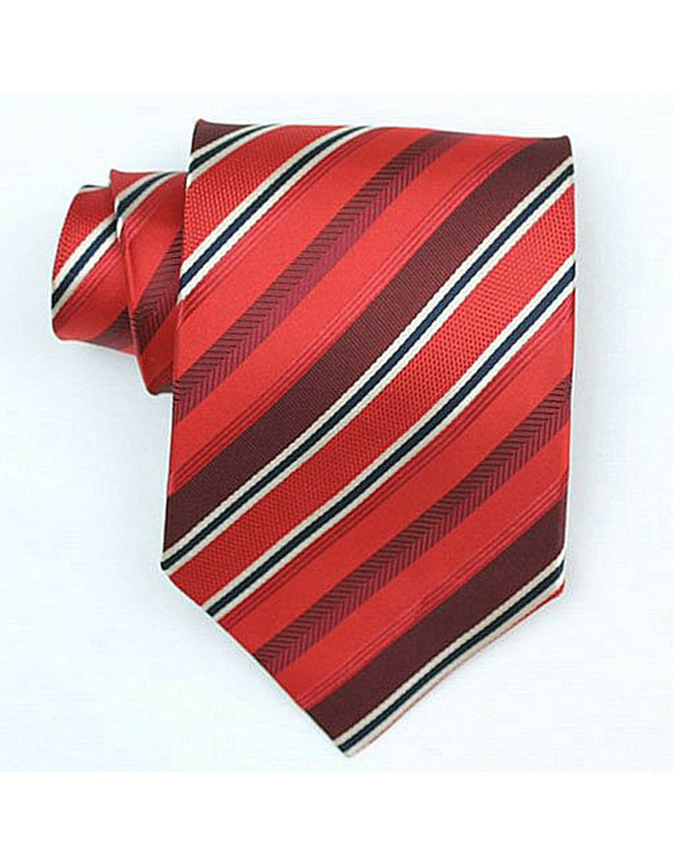 Red Stripe Neck Tie - Men's Tuxedo USA