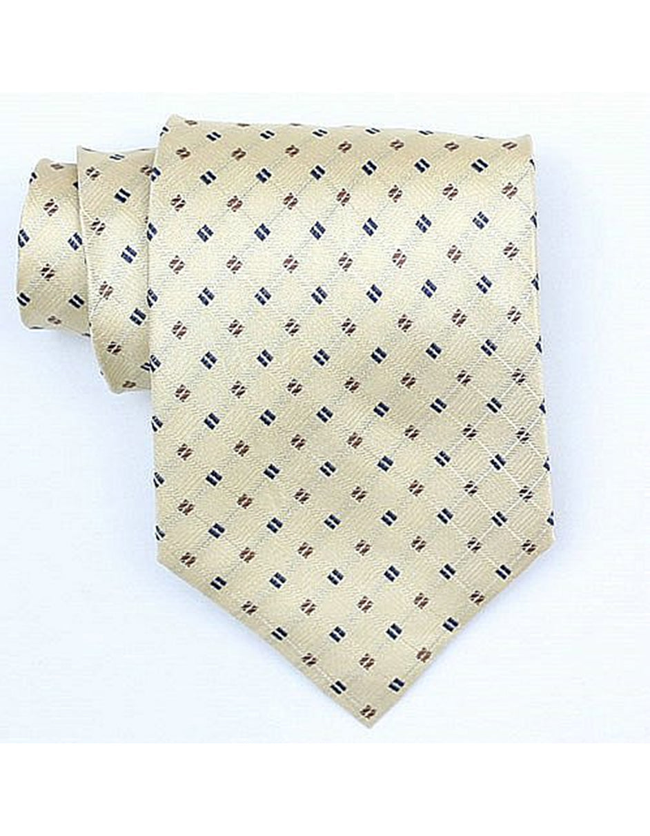 Beige Square neck Tie - Men's Tuxedo USA