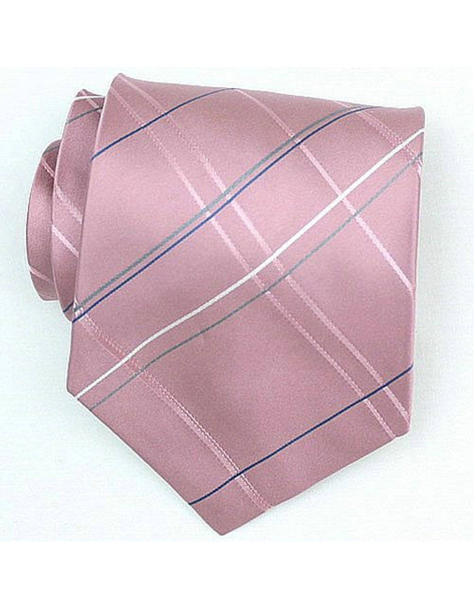 Pink Square Neck Tie - Men's Tuxedo USA