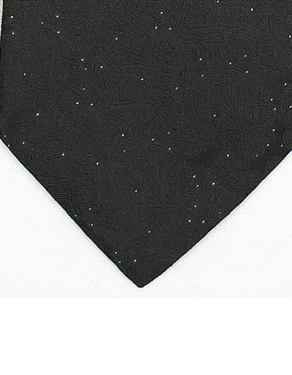 Black Paisley Neck Tie - Men's Tuxedo USA