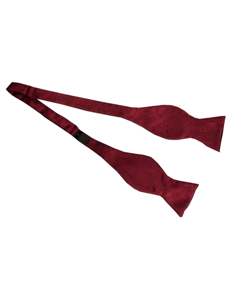 Burgundy Self-Tie Bow Tie Set - Men's Tuxedo USA