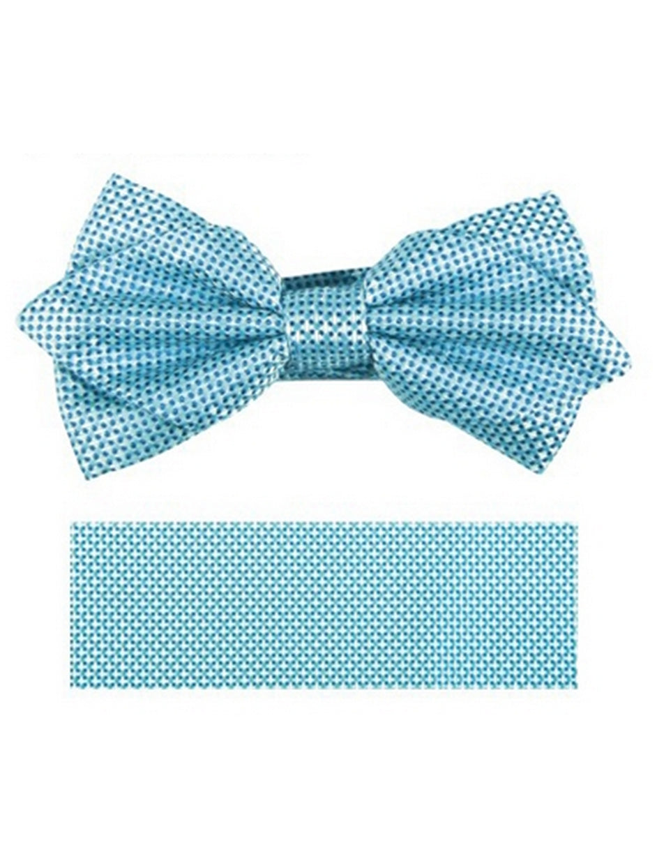 Turquoise Woven Bow Tie Set - Men's Tuxedo USA