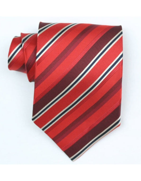 Red Stripe Neck Tie - Men's Tuxedo USA