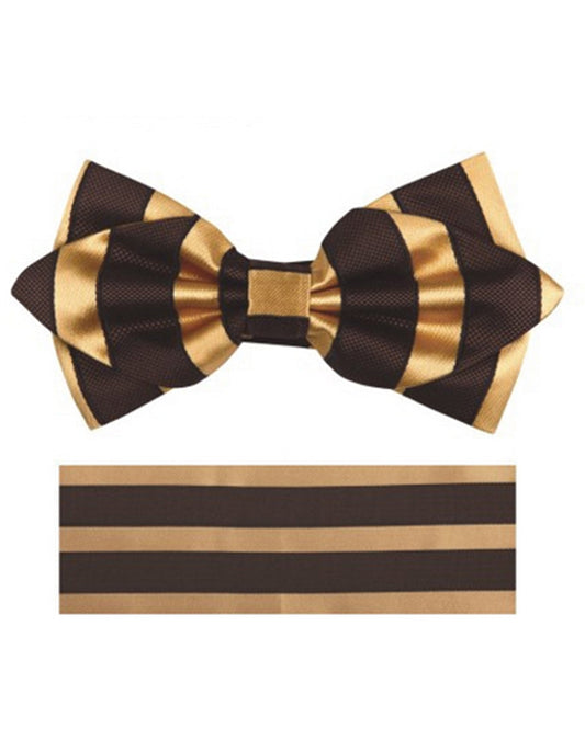 Black & Gold Bow Tie Set - Men's Tuxedo USA