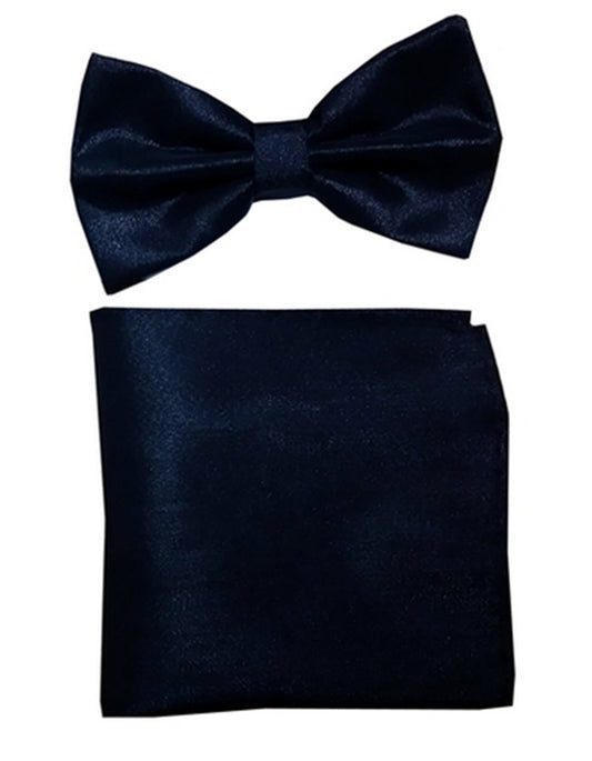 Midnight Blue Velvet Bow Tie Set - Men's Tuxedo USA