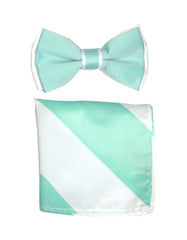 Mint Green & White Bow Tie Set - Men's Tuxedo USA