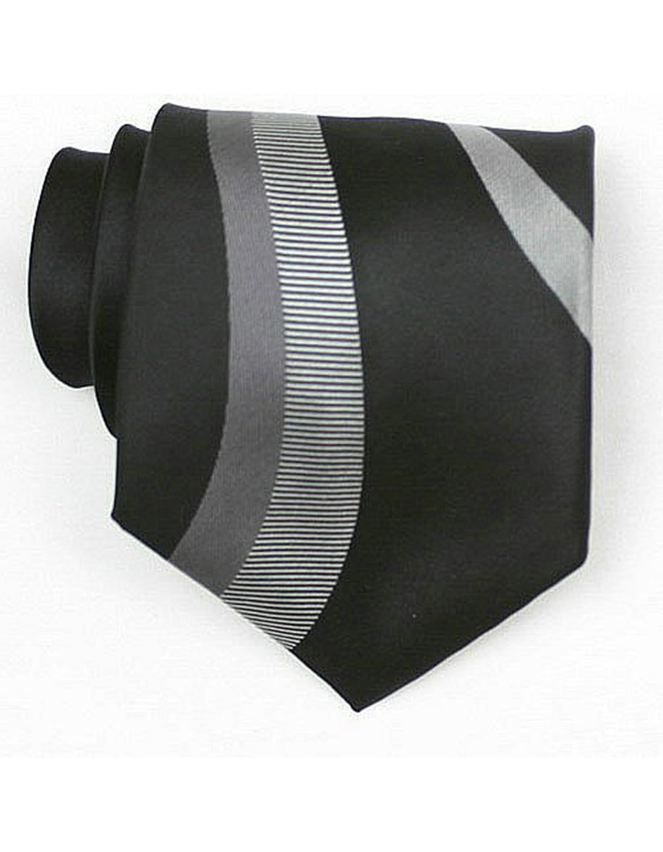 Black Swirl Neck Tie - Men's Tuxedo USA