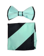 Mint Green & Black Bow Tie Set - Men's Tuxedo USA