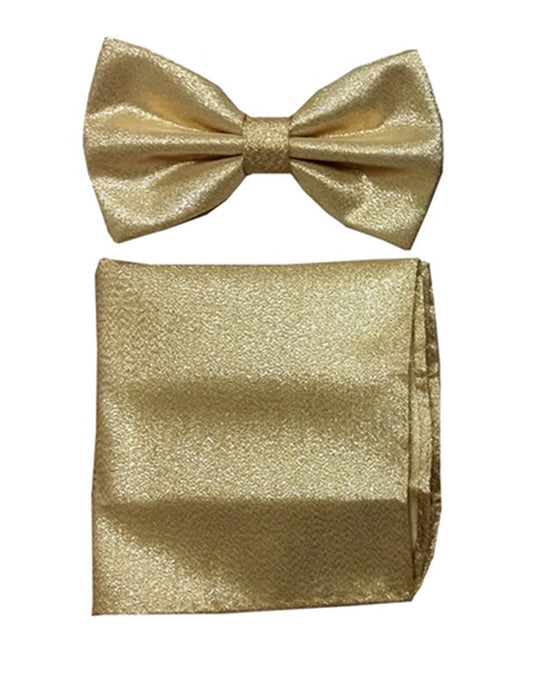 Shiny Gold Bow Tie Set - Men's Tuxedo USA