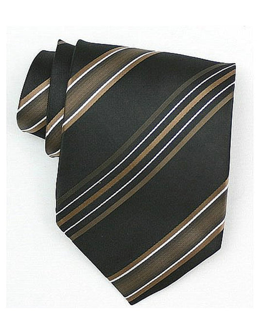 Olive Stripe Neck Tie - Men's Tuxedo USA