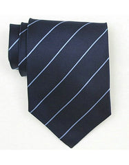 Navy Stripe Neck Tie - Men's Tuxedo USA