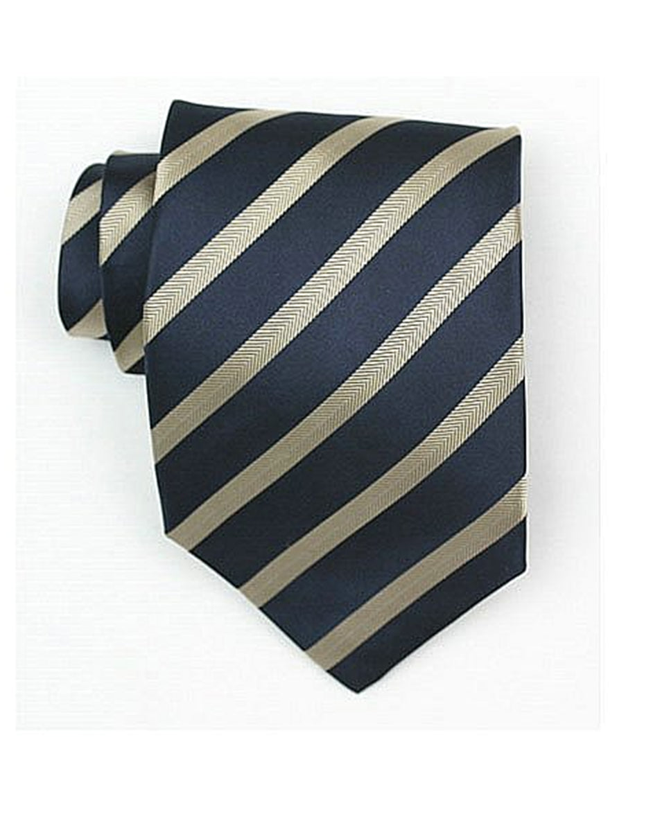 Navy & Gold Neck Tie - Men's Tuxedo USA