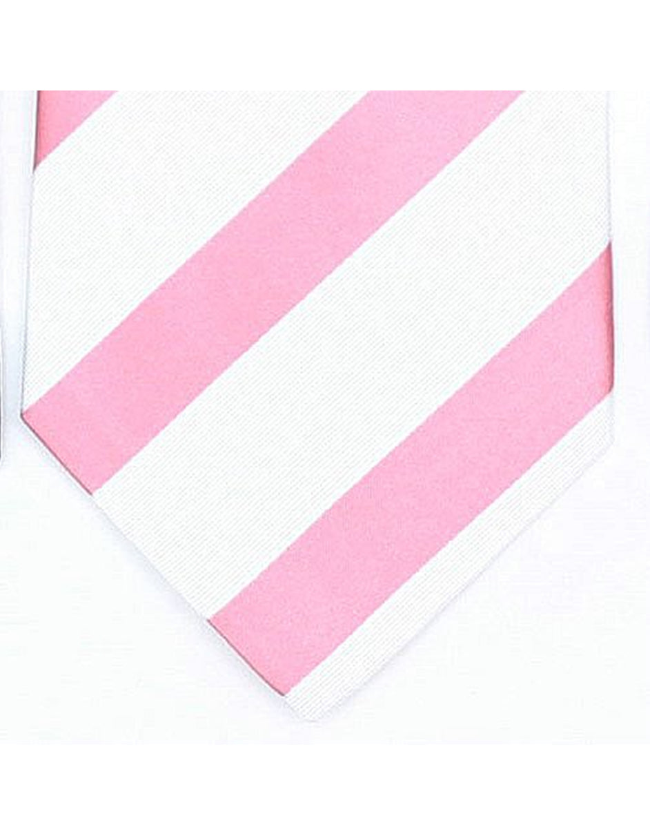 White & Pink Neck Tie - Men's Tuxedo USA