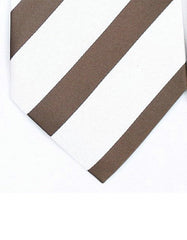 White & Brown Neck Tie - Men's Tuxedo USA