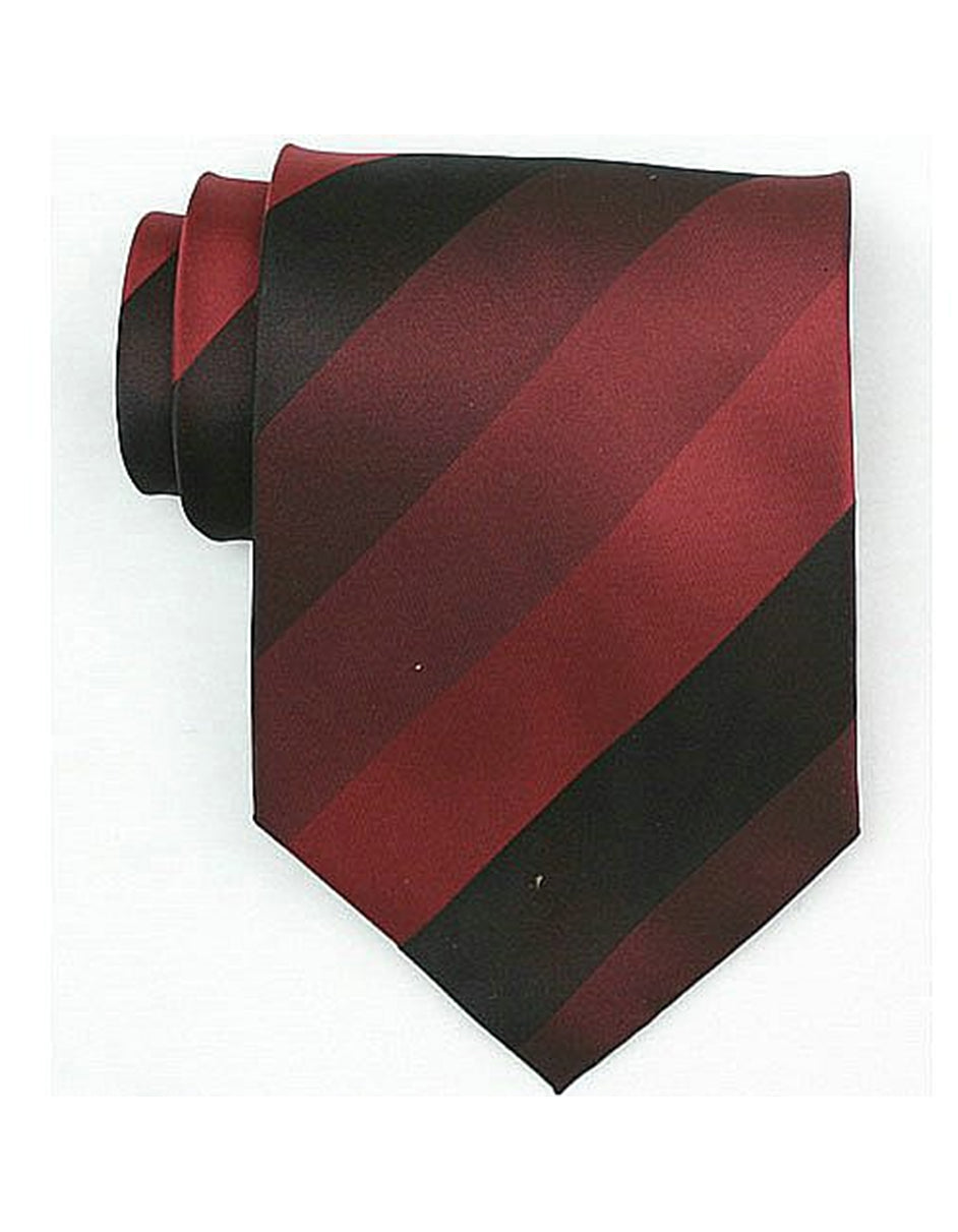 Burgundy Stripe Neck Tie - Men's Tuxedo USA