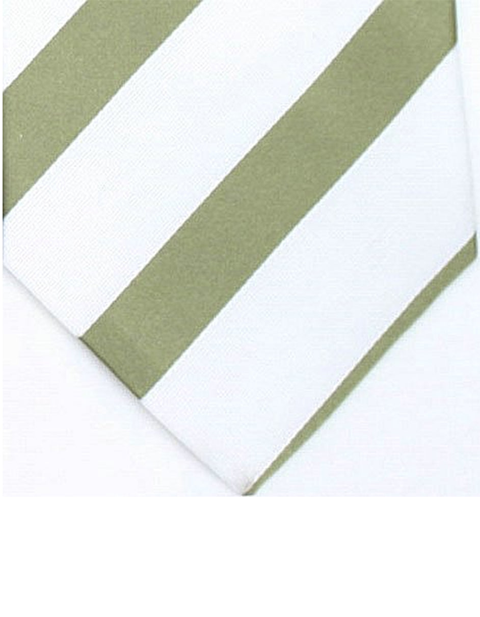 Olive & White Neck Tie - Men's Tuxedo USA