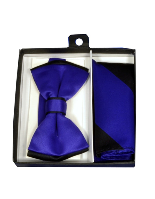 Indigo & Black Bow Tie Set - Men's Tuxedo USA