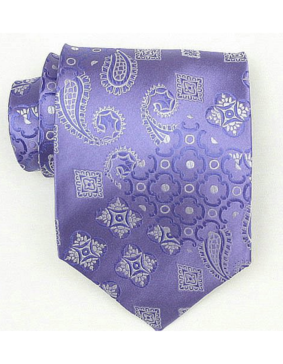 Purple Paisley Neck Tie - Men's Tuxedo USA