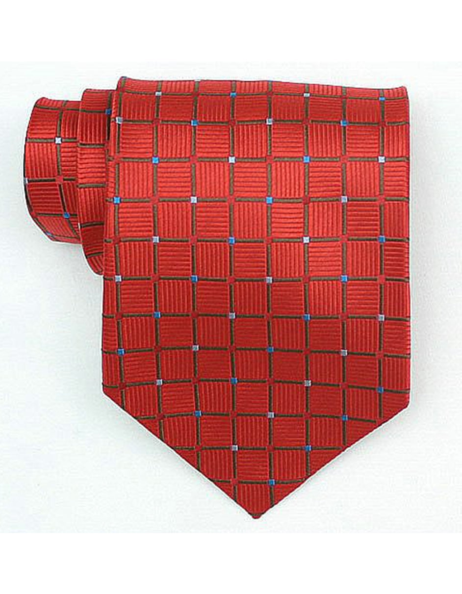 Red Square Neck Tie - Men's Tuxedo USA