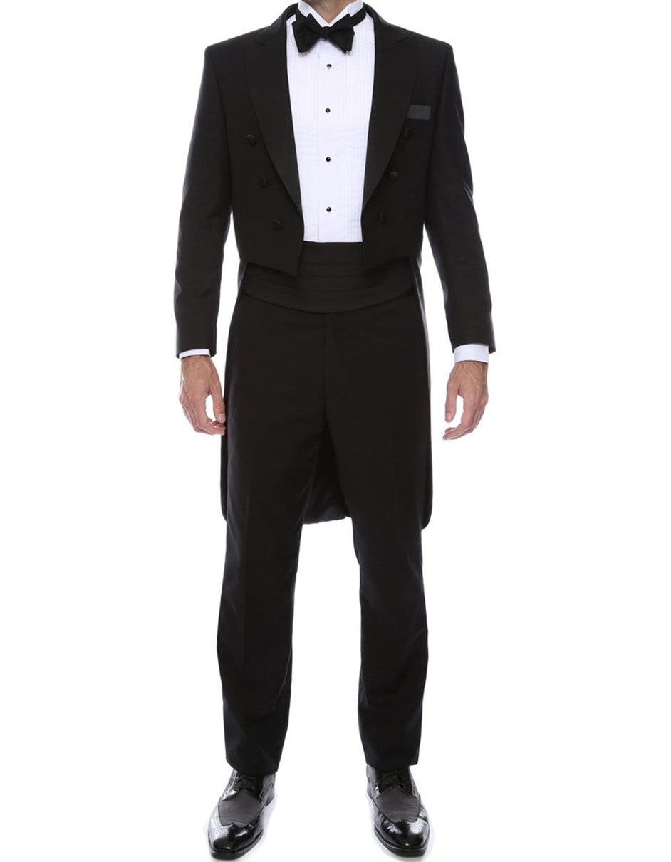 Black Classic Tail Coat Tuxedo - Men's Tuxedo USA