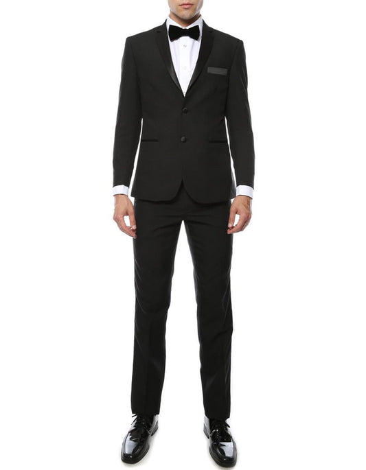 Skinny Black Notch Tuxedo - Men's Tuxedo USA