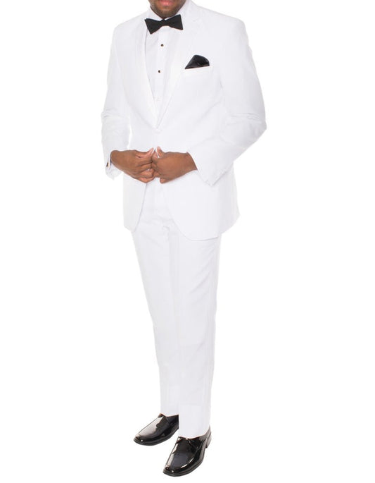 Modern White Notch Tuxedo - Mens Slim Fitted Tuxedo - Men's Tuxedo USA