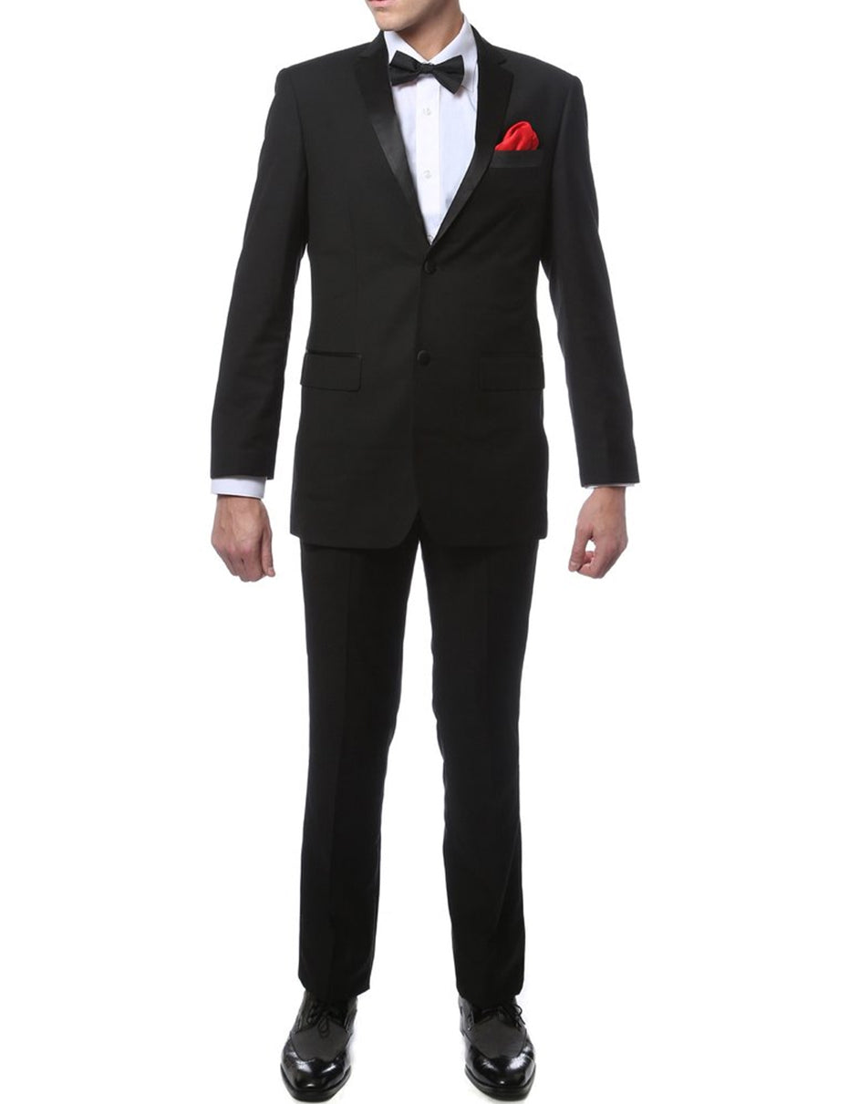 Tailored Black Notch Tuxedo - Men's Tuxedo USA