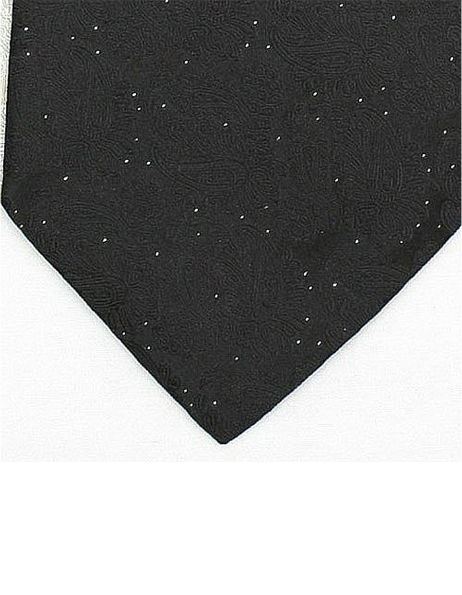 Black Paisley Neck Tie - Men's Tuxedo USA