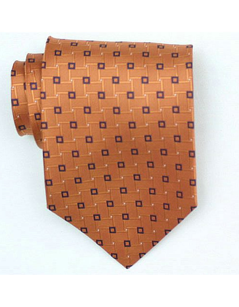 Orange Square Neck Tie - Men's Tuxedo USA