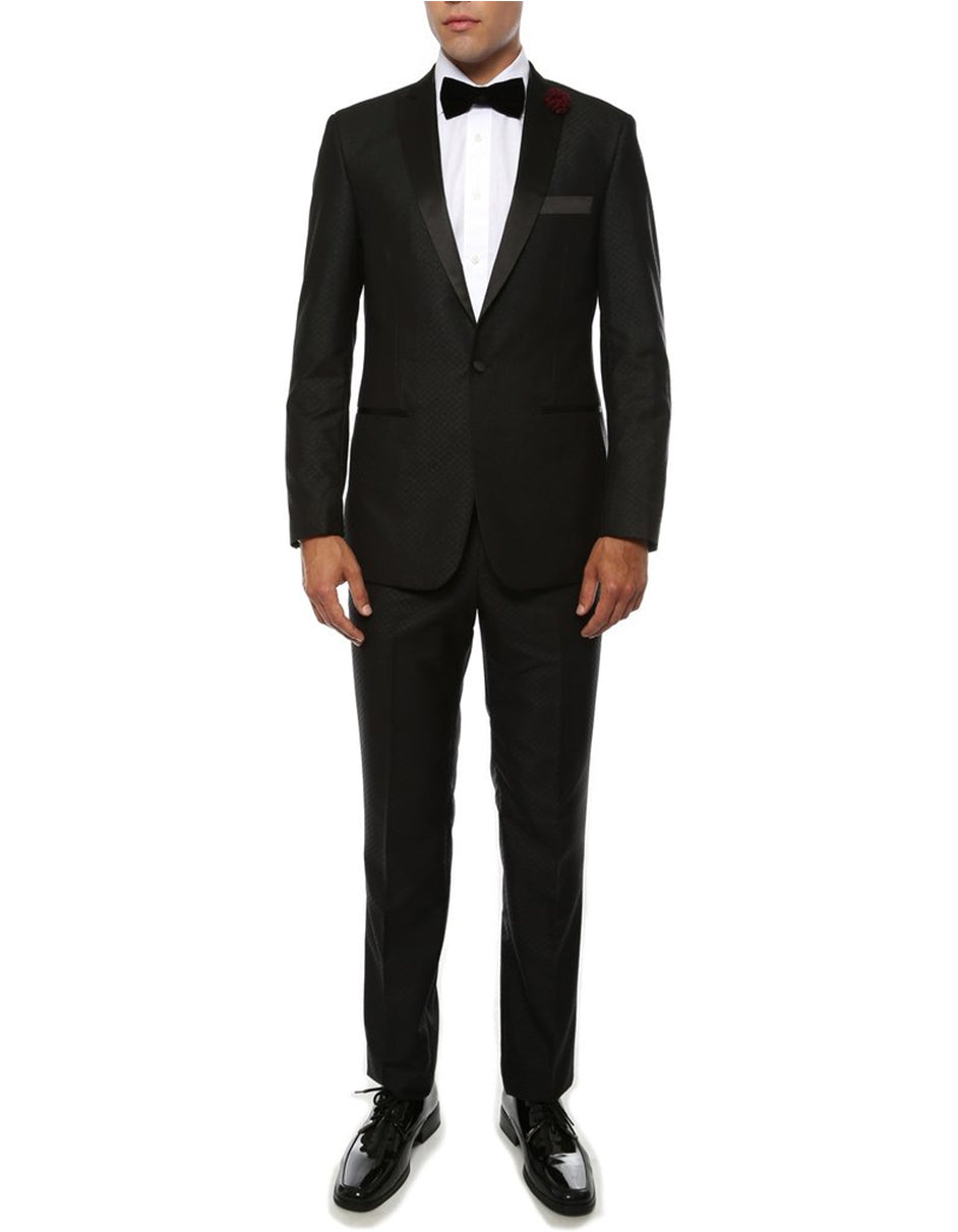 Mens Debonaire Tailored Black Prom Tuxedo - Men's Tuxedo USA