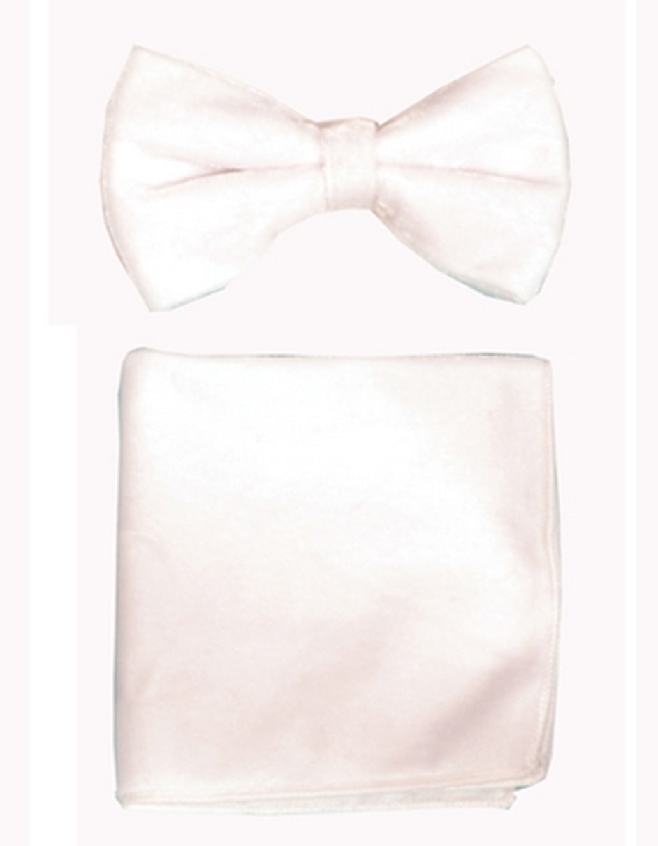 White Velvet Bow Tie Set - Men's Tuxedo USA