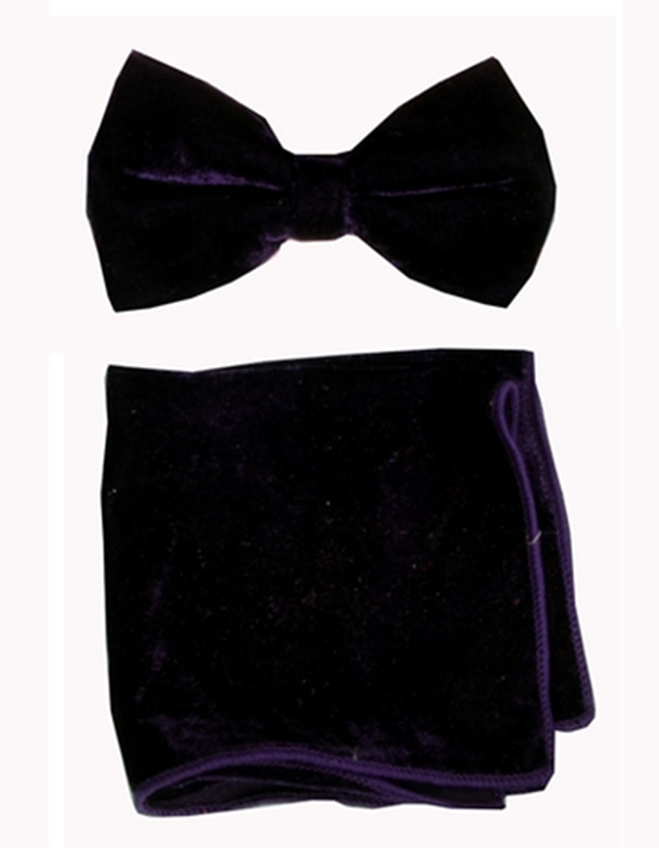 Black  Velvet Bow Tie Set - Men's Tuxedo USA