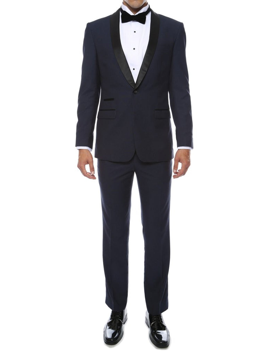 Navy Slim Shawl Tuxedo - Men's Tuxedo USA