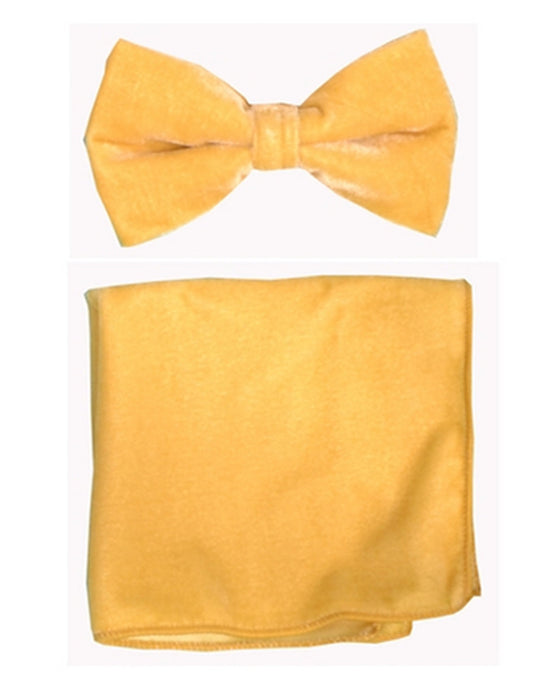 Gold Velvet Bow Tie Set - Men's Tuxedo USA