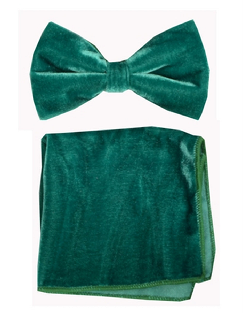 Green Velvet Bow Tie Set - Men's Tuxedo USA