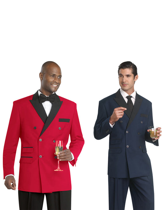 Red & Navy Double Breasted Tuxedo - Men's Tuxedo USA