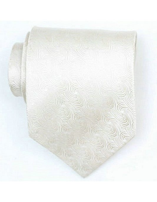 Ivory Swirl Neck Tie - Men's Tuxedo USA