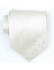 Ivory Swirl Neck Tie - Men's Tuxedo USA