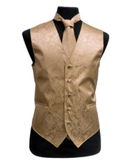 Gold Paisley Vest Set - Men's Tuxedo USA