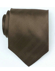 Brown Stripe Neck Tie - Men's Tuxedo USA