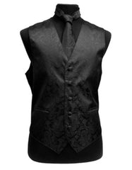 Black Paisley Vest Set - Men's Tuxedo USA