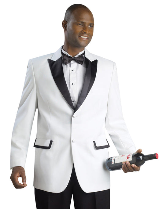 White & Black Peak Tuxedo - Men's Tuxedo USA