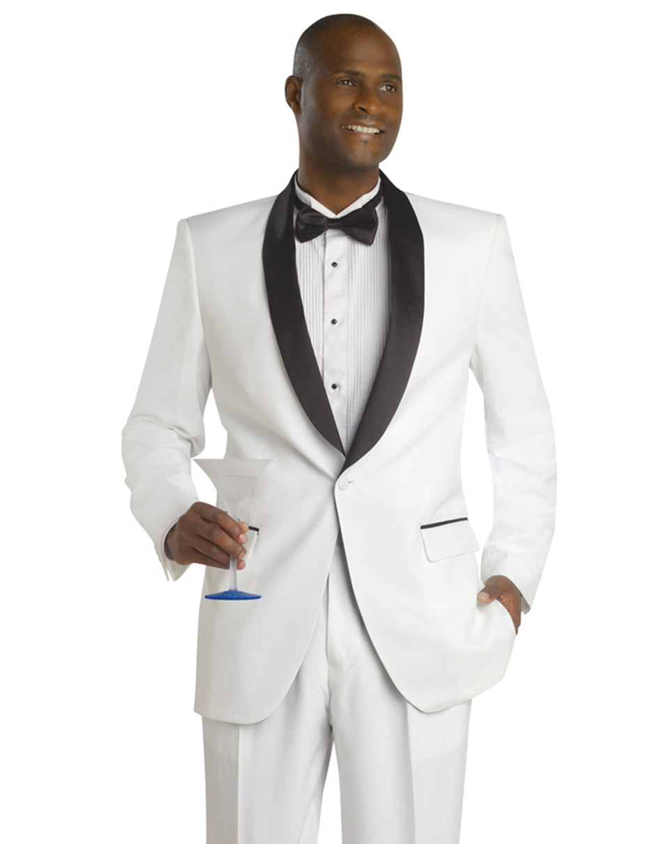 White & Black Shawl Tuxedo - Men's Tuxedo USA