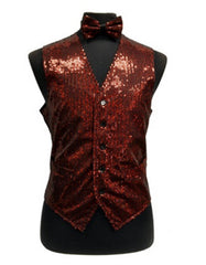 Red Sequin Vest Set - Men's Tuxedo USA