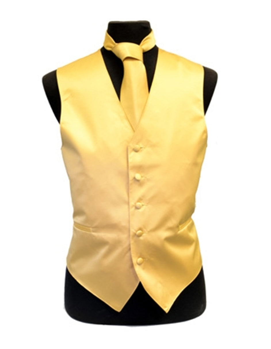 Solid Gold Vest Set - Men's Tuxedo USA