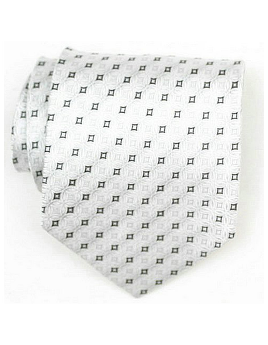 White Diamond Neck Tie - Men's Tuxedo USA