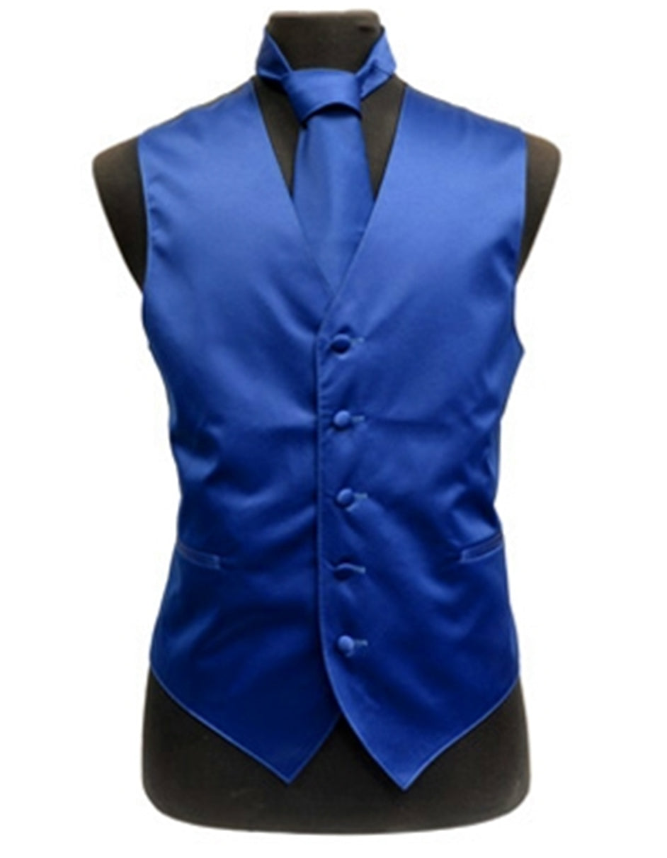 Solid Royal Blue Vest Set - Men's Tuxedo USA