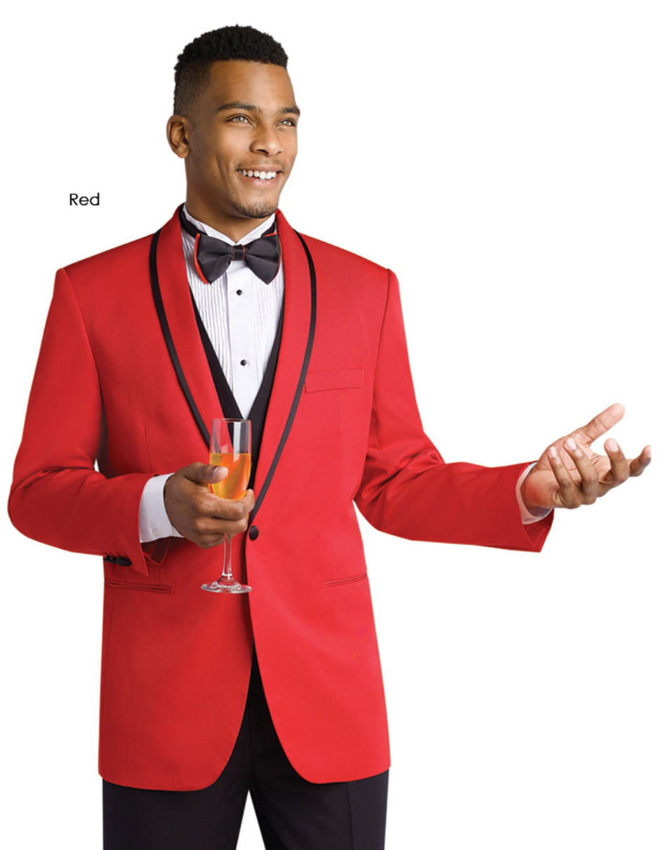 Black & Red Shawl Tuxedo - Men's Tuxedo USA